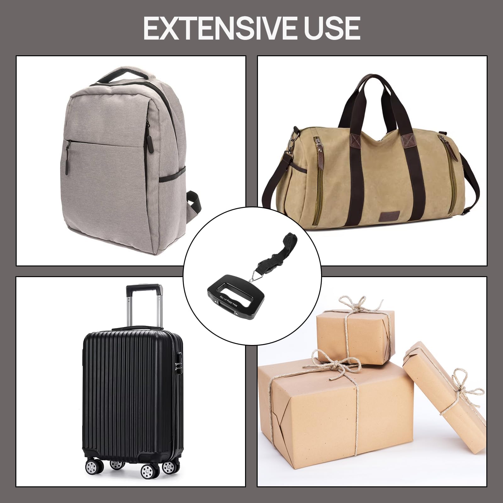 1 Pièce Balance Bagage Voyage pour Pese Bagages de Voyage, Balance Valise Portable avec Écran LCD, Fonction Tare - Pese Électronique - Compact - Parfait pour Tourisme