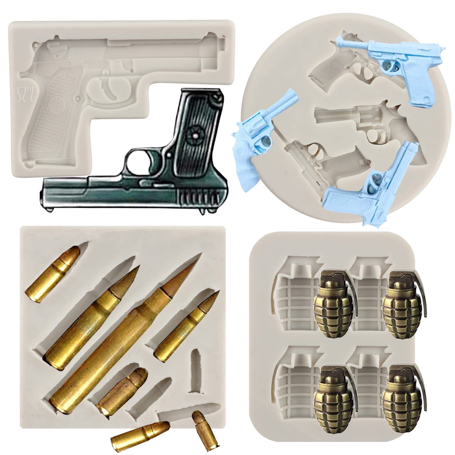 XMOLDNMS Polizei Silikonformen Set - Für Fondant, Schokolade & Kuchen-Deko