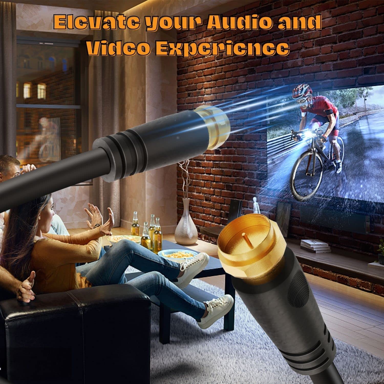 Amazon.com: TNP RG6 Coaxial Cable Extension with F Type Connector