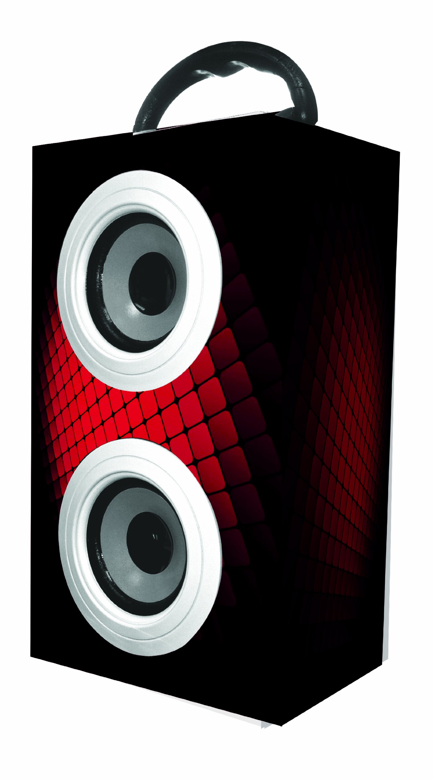 VIBE Portable Stereo Wooden Speaker (VS-577-RDCUB)
