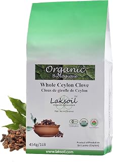 Certified Organic Ceylon Whole Cloves 454g/1LB