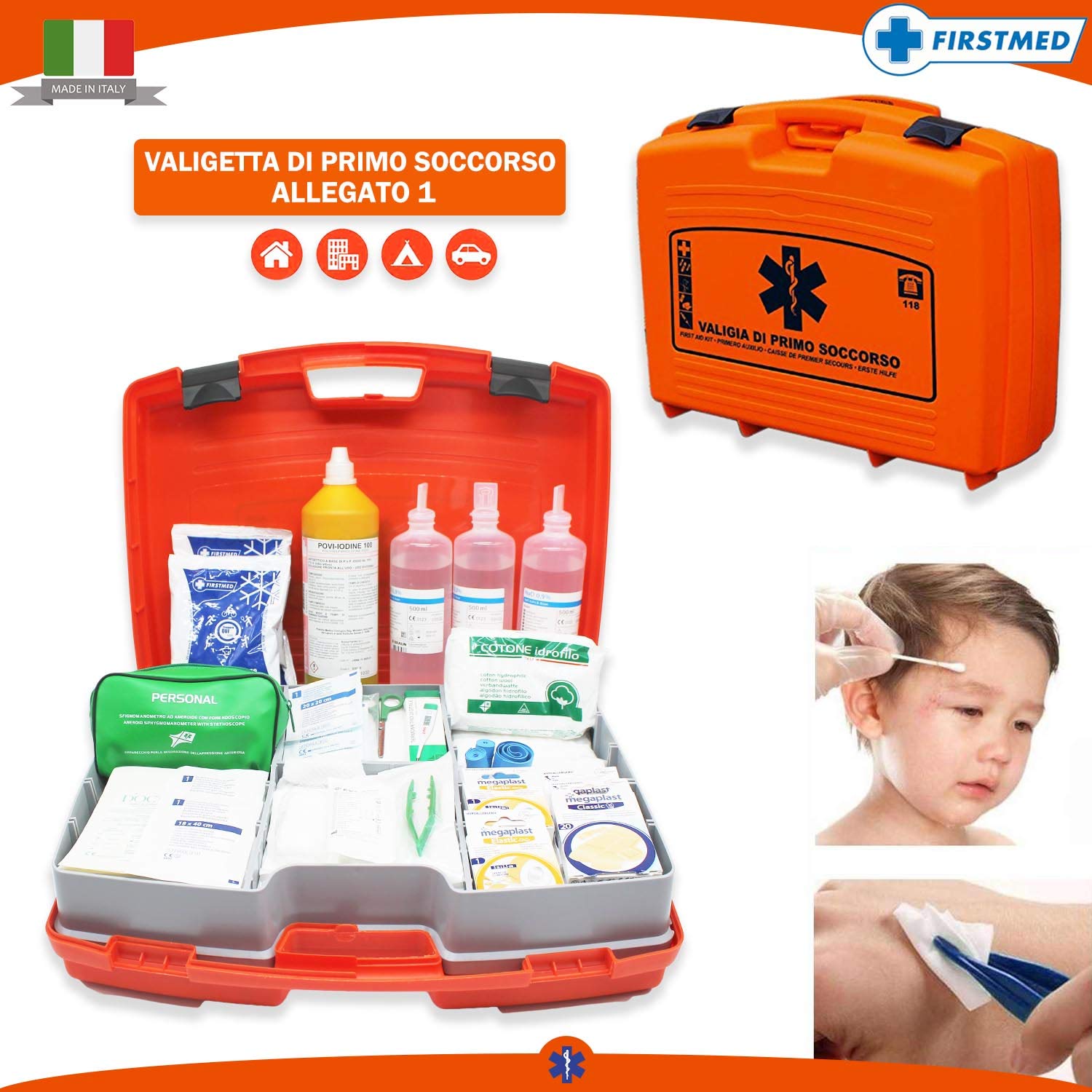 Firstmed 148/2373 - Caso De Primeros Auxilios, Orange, color: naranja