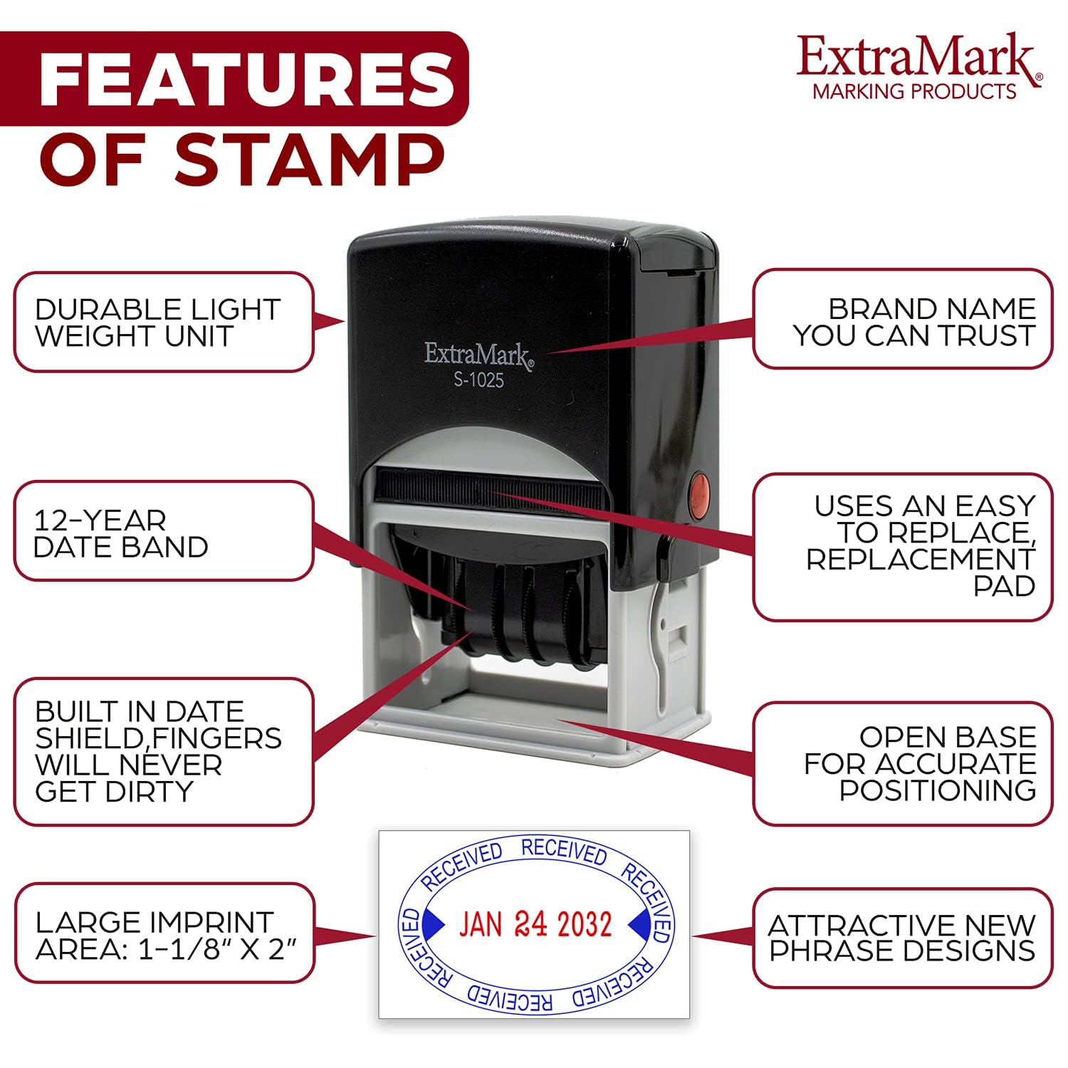 Amazon.co.jp: ExtraMark S-1025 プロフェッショナルセルフインク式