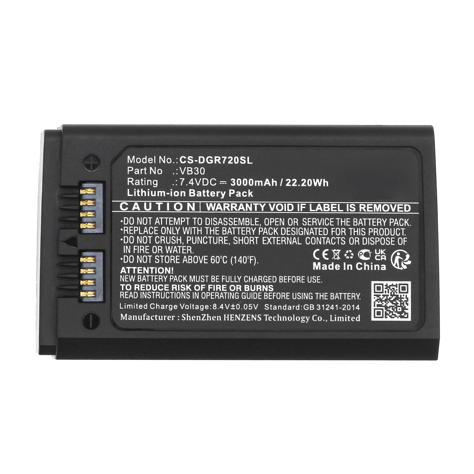 Batterie de rechange 3000 mAh / 22,20 Wh compatible avec GODOX VB30, AD100 Pro, MF-R76, Ring 72, V1 Pro, V850 III et V860