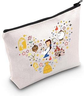 MEIKIUP Beauty Movie Makeup Bag Beauty Princess Story Inspired Gift Fairy Tales Cosmetic Bag Princess Gift for Women (BeautyB Bag1)