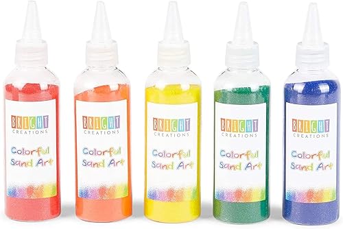 Miniatura 6 de Bright Creations Botellas de arena de colores, colores arcoíris (0.33 libras, paquete de 10)