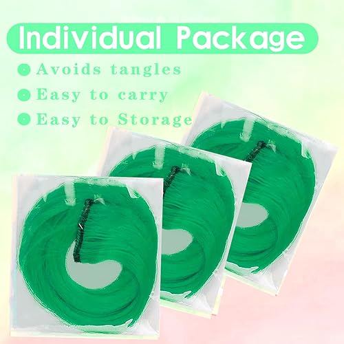Miniatura 5 de 12 extensiones de cabello verde con clip, extensiones rizadas y onduladas de color para niños y niñas, extensiones sintéticas con reflejos para