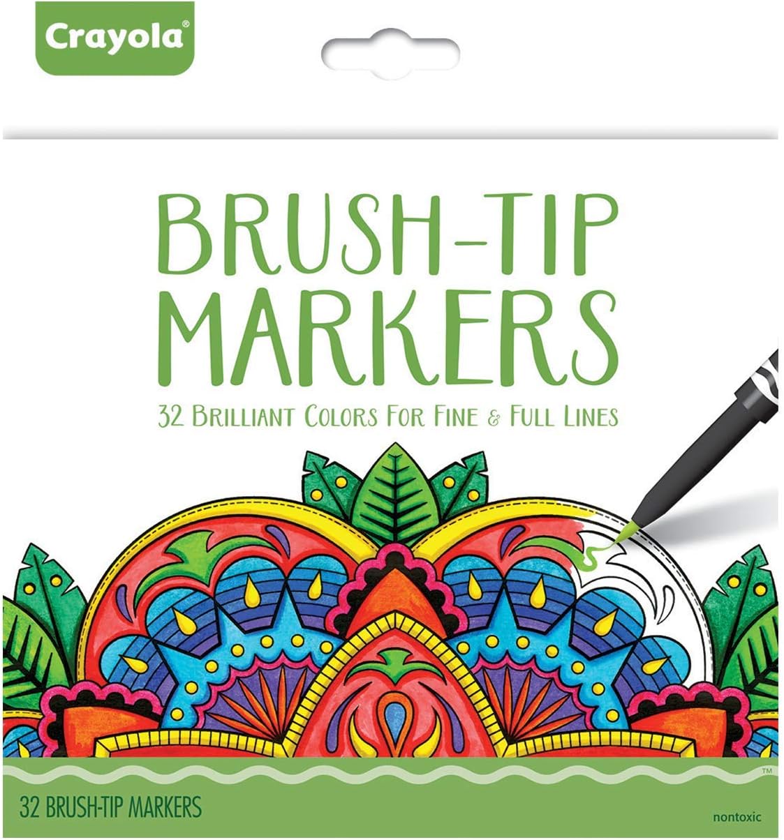 Crayola Brush Tip Markers, Adult Coloring, 32Count, Gift