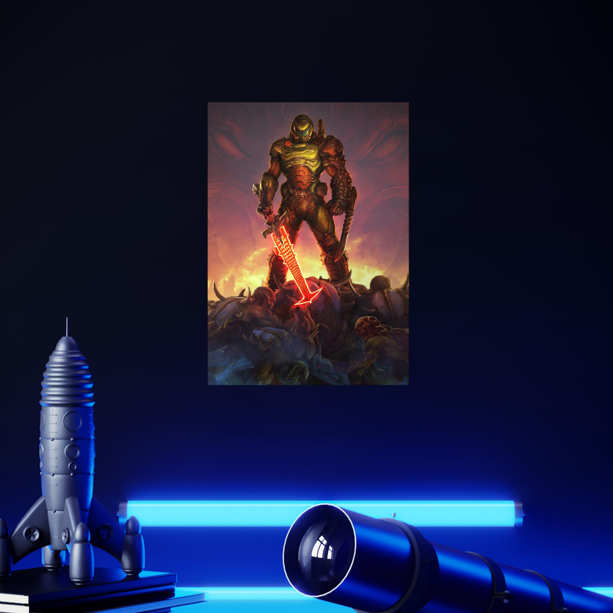 Amazon.com: Displate Official DOOM Metal Poster Magnetic Mounting