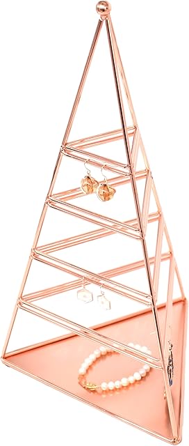 Jewellery Stand - Earring Holder Stand - Jewellery Rack Galeara Pyramida 34cm - Bracelet holder (Rose Gold)