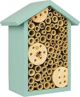Nature's Way PWH1-C Teal Bee House - Attract Mason & Leafcutter Bees for 20x Better Garden Pollination