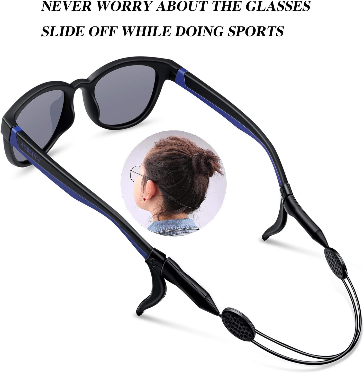 Kids Sunglasses Polarized TPEE Frame Sports Sunglasses Baseball Running for Boys Girls Age 6-12