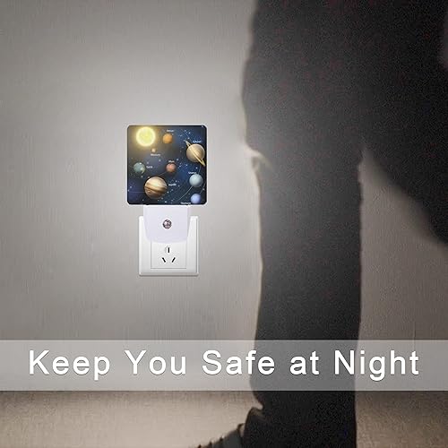 Miniatura 7 de Planeta Sistema Solar Universo Galaxia Espacio Luz Nocturna Enchufable LED Luces Nocturnas Sensor Automático Lámpara de noche Lámpara de atardecer a