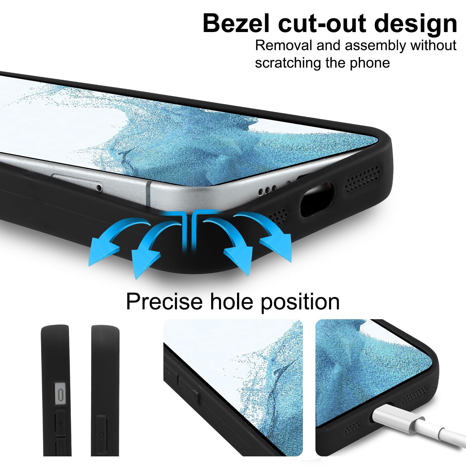 Coque de téléphone mignonne imprimé guépard pour Samsung Galaxy S22 Plus 5G 6,6", esthétique de luxe à motif léopard noir, coque antichoc en TPU souple et fin pour caméra Funda pour femmes et