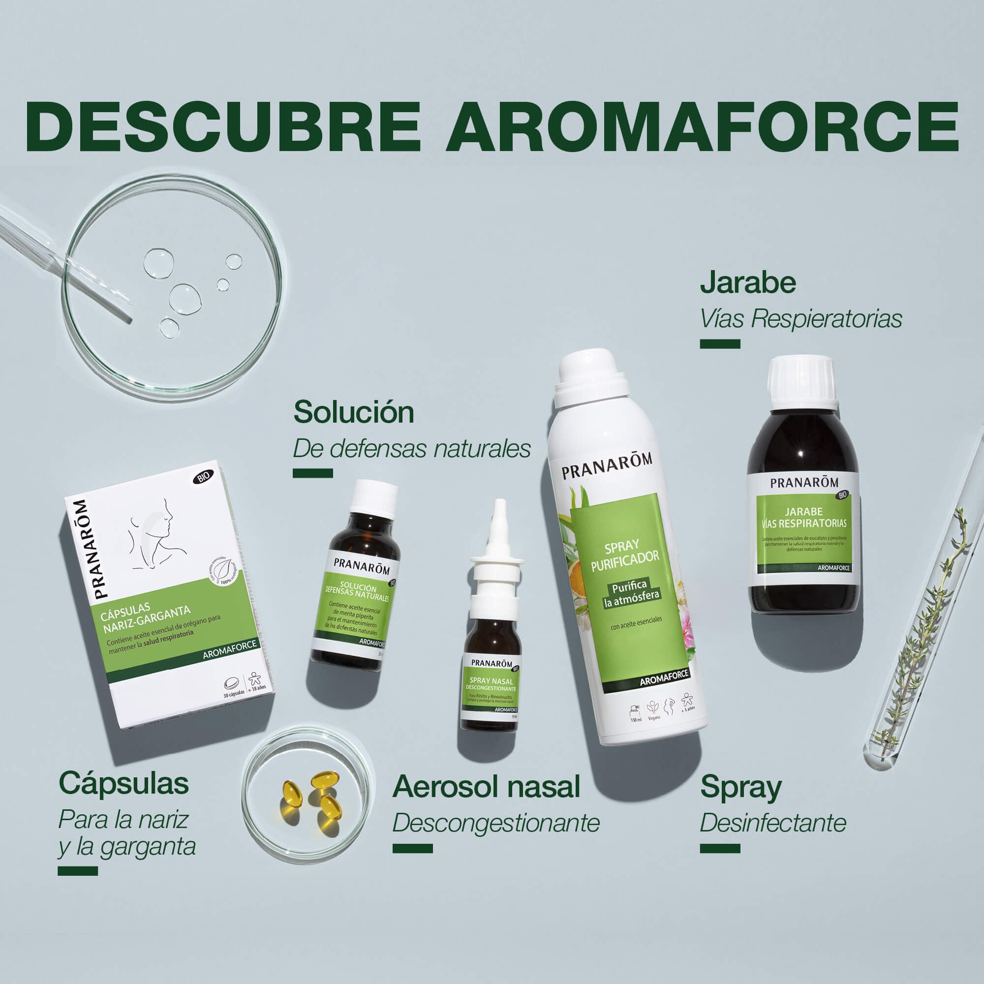 PRANAROM - Aromaforce - Pastillas Calmantes Para La Garganta Con Aceites Esenciales ORGÁNICOS - Calma Y Suaviza - 21 Pastillas