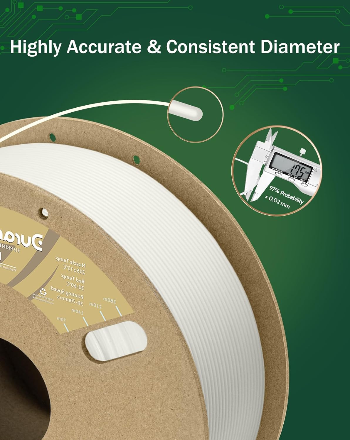 DURAMIC 3D PLA Glow in The Dark Filament 1.75mm Glow Green and Blue 3D Printing PLA Filament 1.75mm Dimensional Accuracy +/- 0.05 mm, 1kg Spool