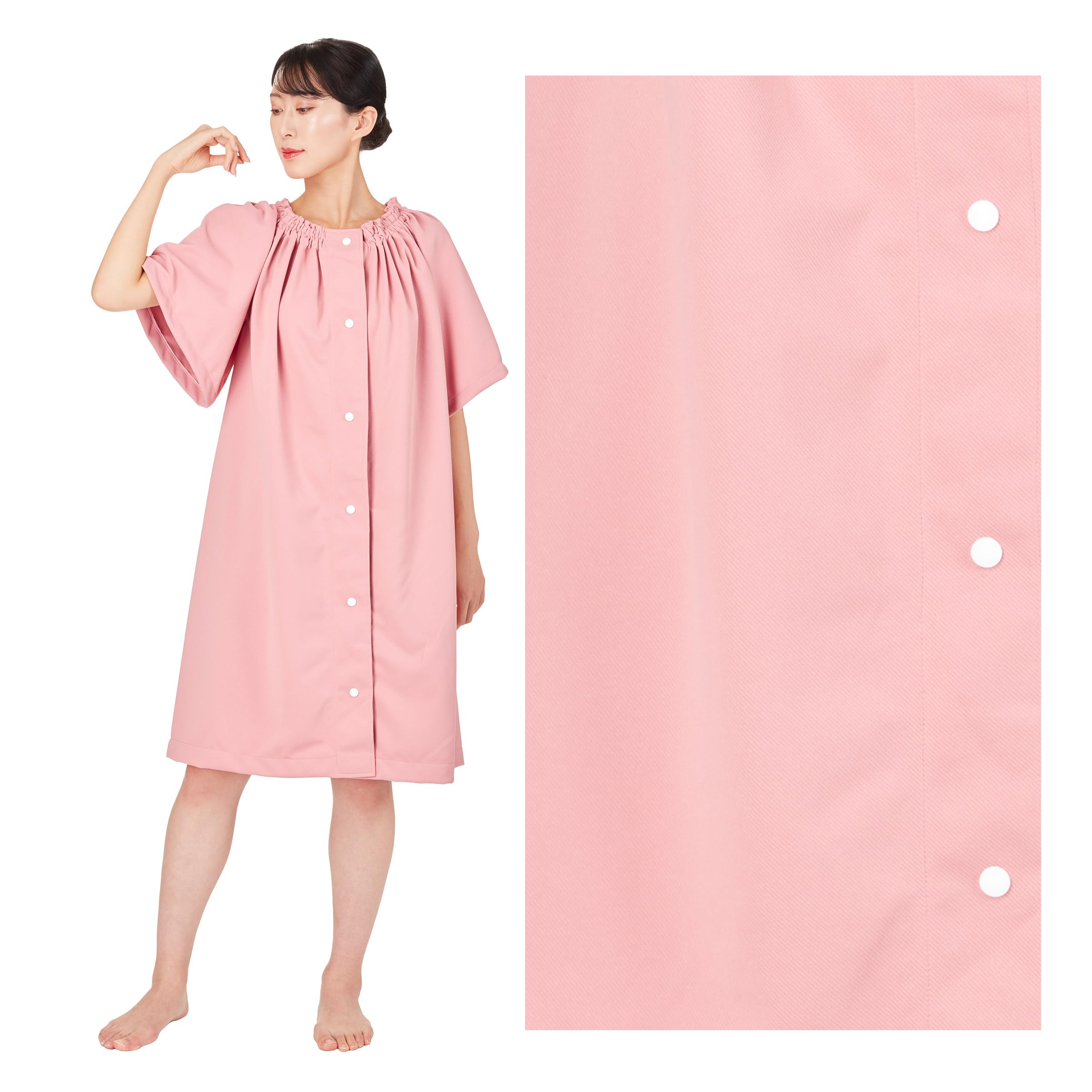 Facial Gown (Polyester Fabric Snap Button Closure) Rose Facial Gown Facial Clothes Gown Beauty Gown Gown Salon Gown