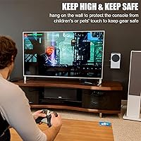 Vista 2 de FLYDOO Steel Wall Mount Bracket Compatible with Xbox Series S Console, Heavy Duty Wall Stand Holder Mount Near or Behind TV, Black