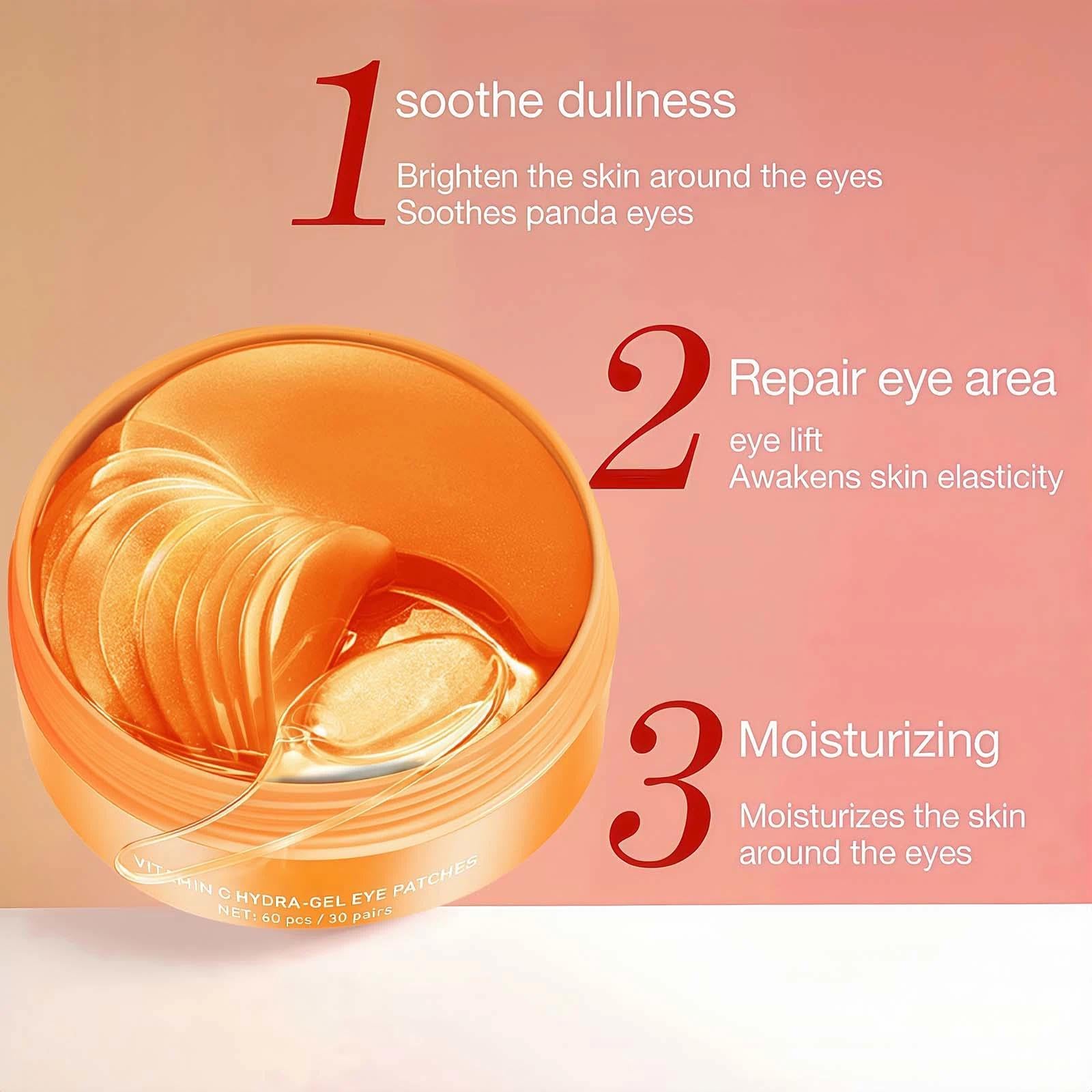 Vitamin C & Collagen Eye Patches for Dark Circles Anti-Wrinkle, Anti-Aging Under Eye Masks - Image 3