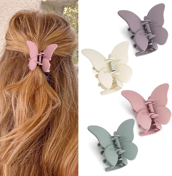 Canitor Butterfly Hair Accessories 2.7" Claw Clips for Women, Matte