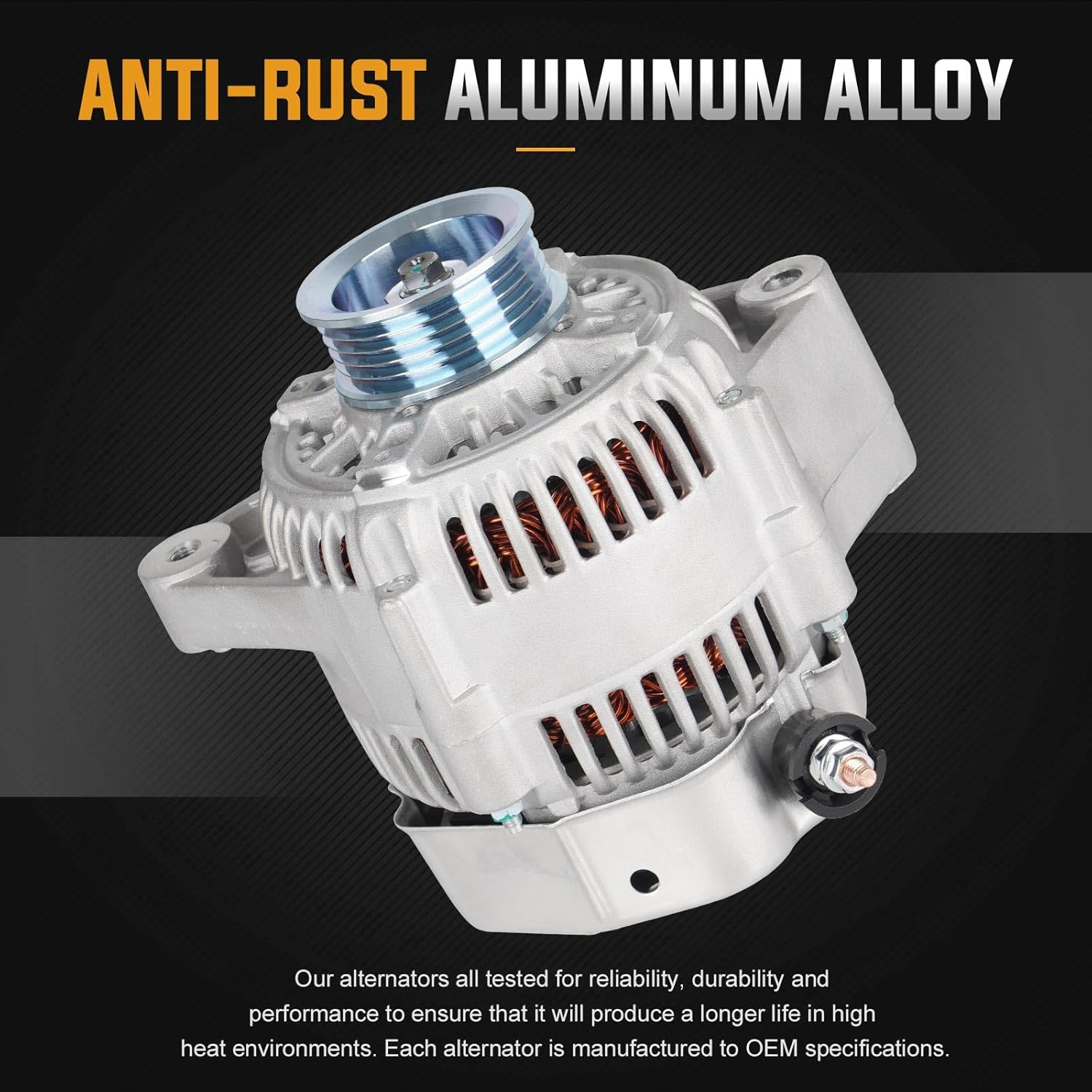 Alternator Replacement Compatible with 1992 1993 Toyota Camry 2.2L Replace AND0015 100211-8560 400-52306 111439 27060-03010 ALT-5088