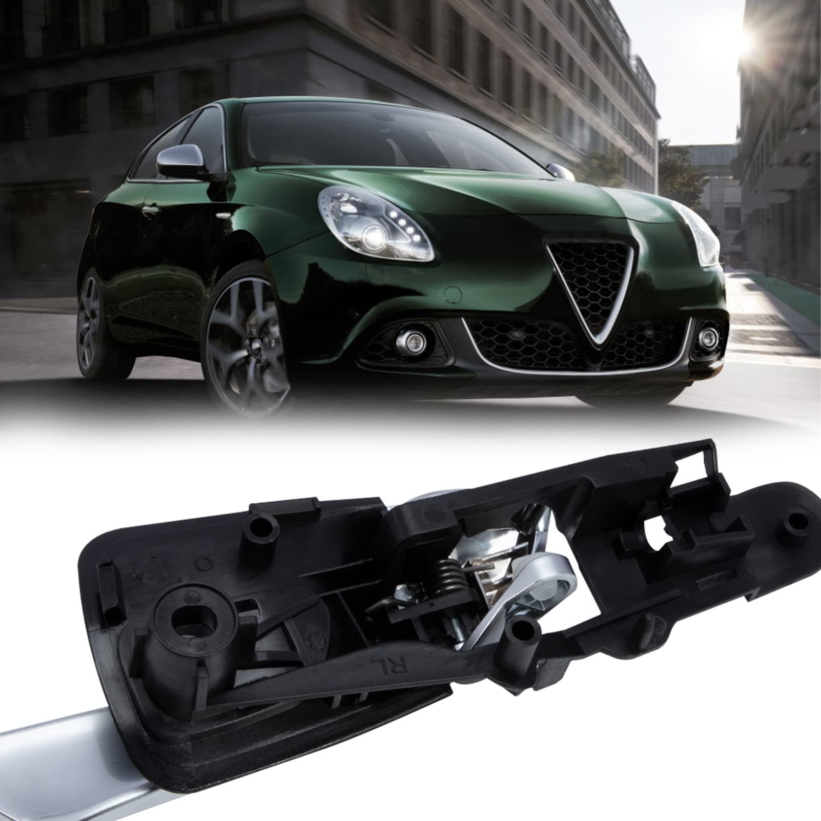 Interno auto maniglia porta posteriore sinistra per Alfa Romeo Giulietta 156092160 156092161 156092162 156092163 cromata