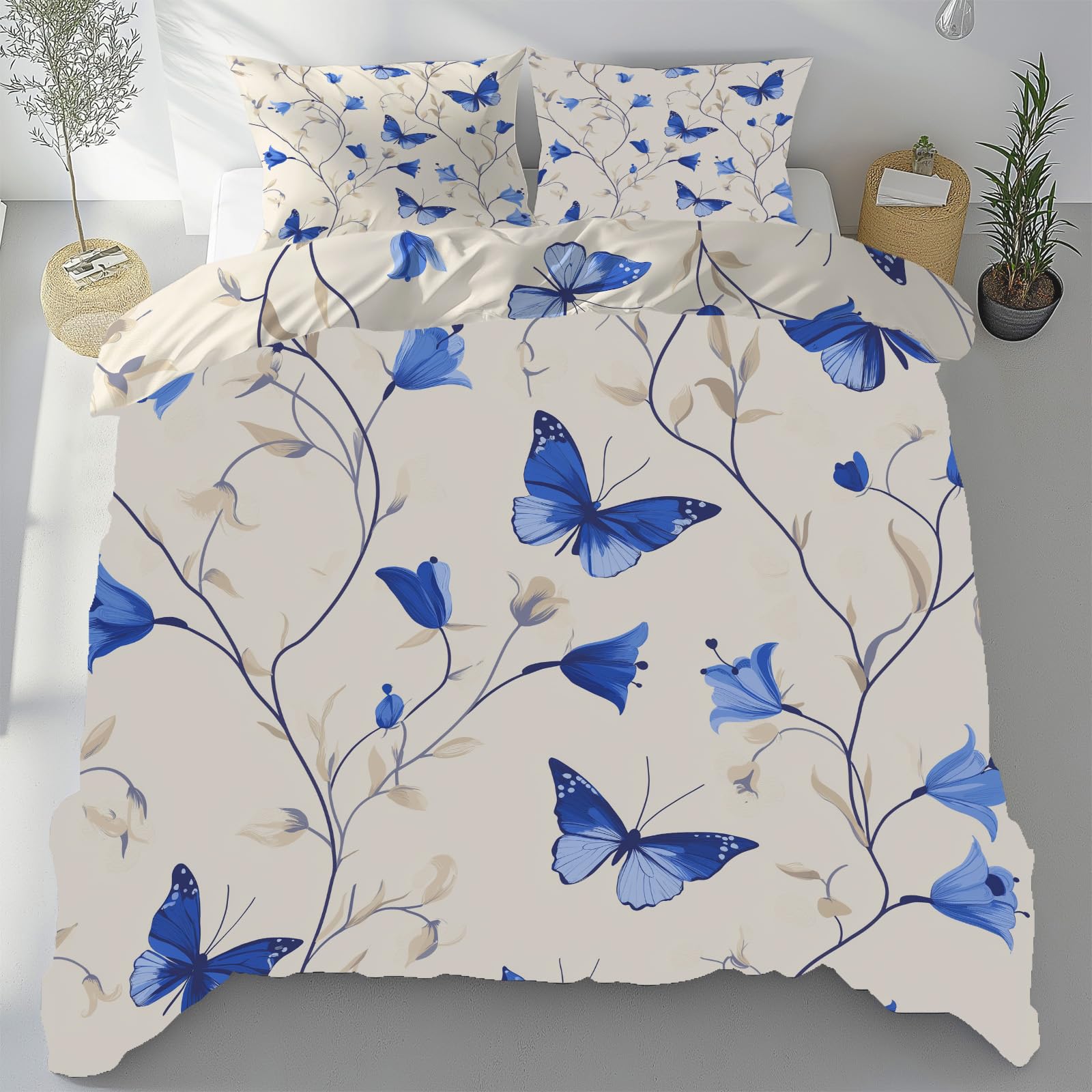 Housse de couette 240x260 cm anti-glisse avec fermeture éclair solide