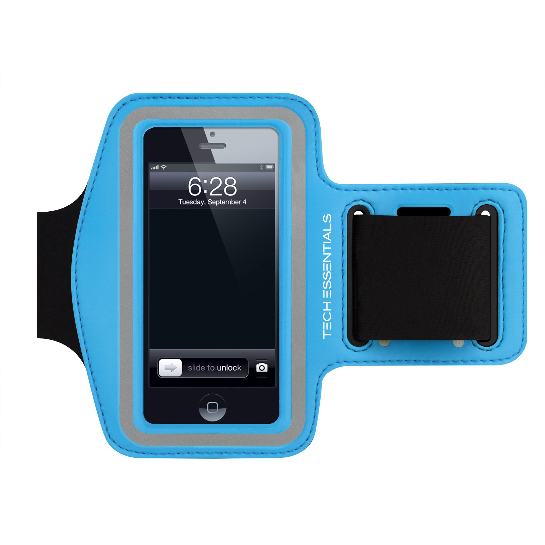 Tech Essentials Active Armband for iPhone 5, 4S, 4, and iPod Touch 5th Generation (Blue)