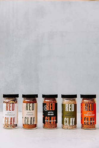 Miniatura 6 de Red Clay Spice It Up - Set de regalo de condimento  Southern BBQ Rub, condimento de mariscos, sal de bagel picante todo, sal de margarita picante y