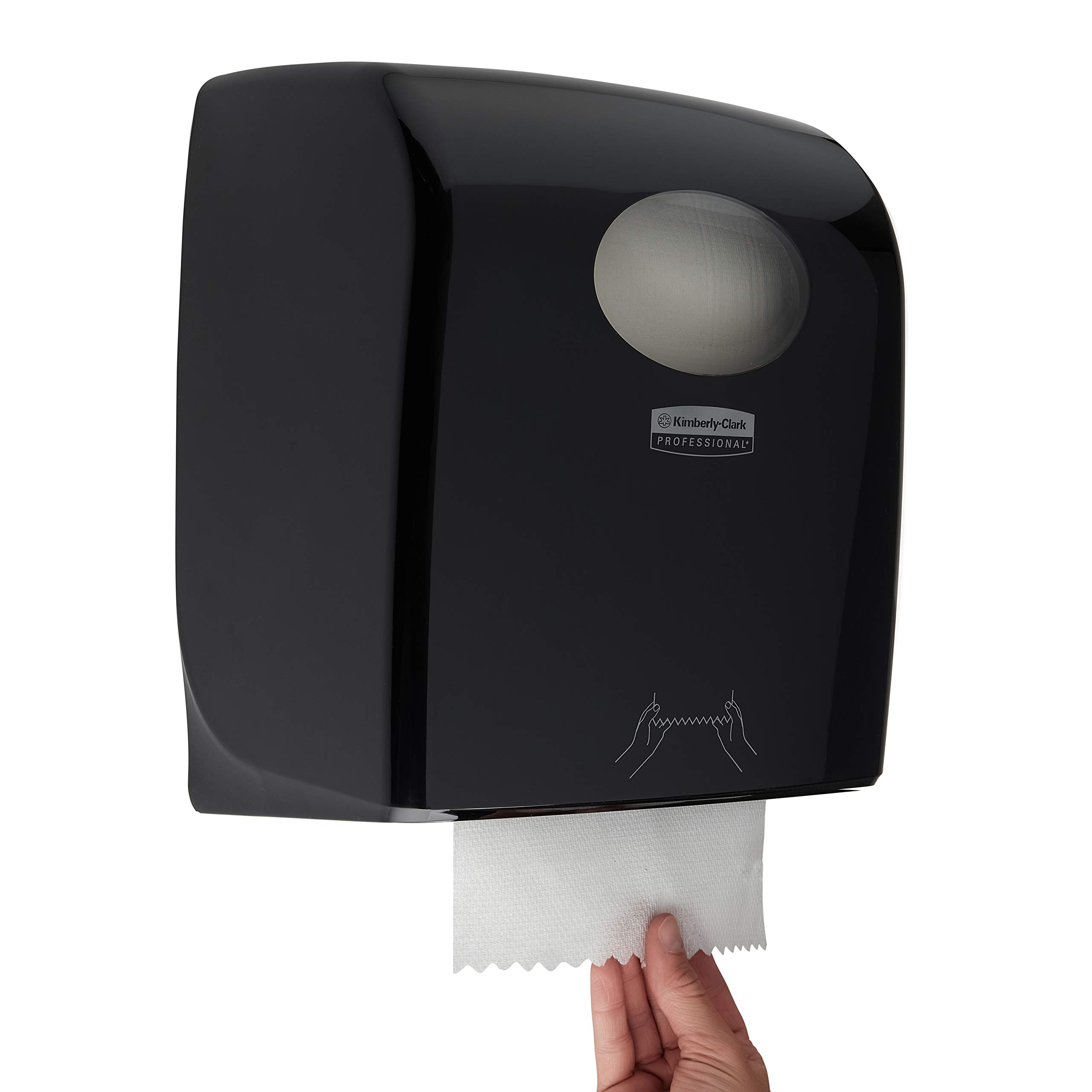 Aquarius 7376, dispensador de toallas secamanos en rollo, negro, 1 x 1 dispensador