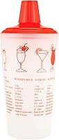 Vista 1 de Collins - Coctelera roja para recetas con tapa y colador integrado, 30 onzas