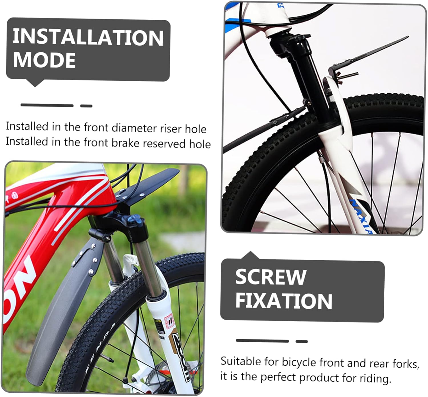 1set Bike Mud Guards Front Rear Dirt Guards for Lightweight Easy to Install for Outdoor Cycling Adventures