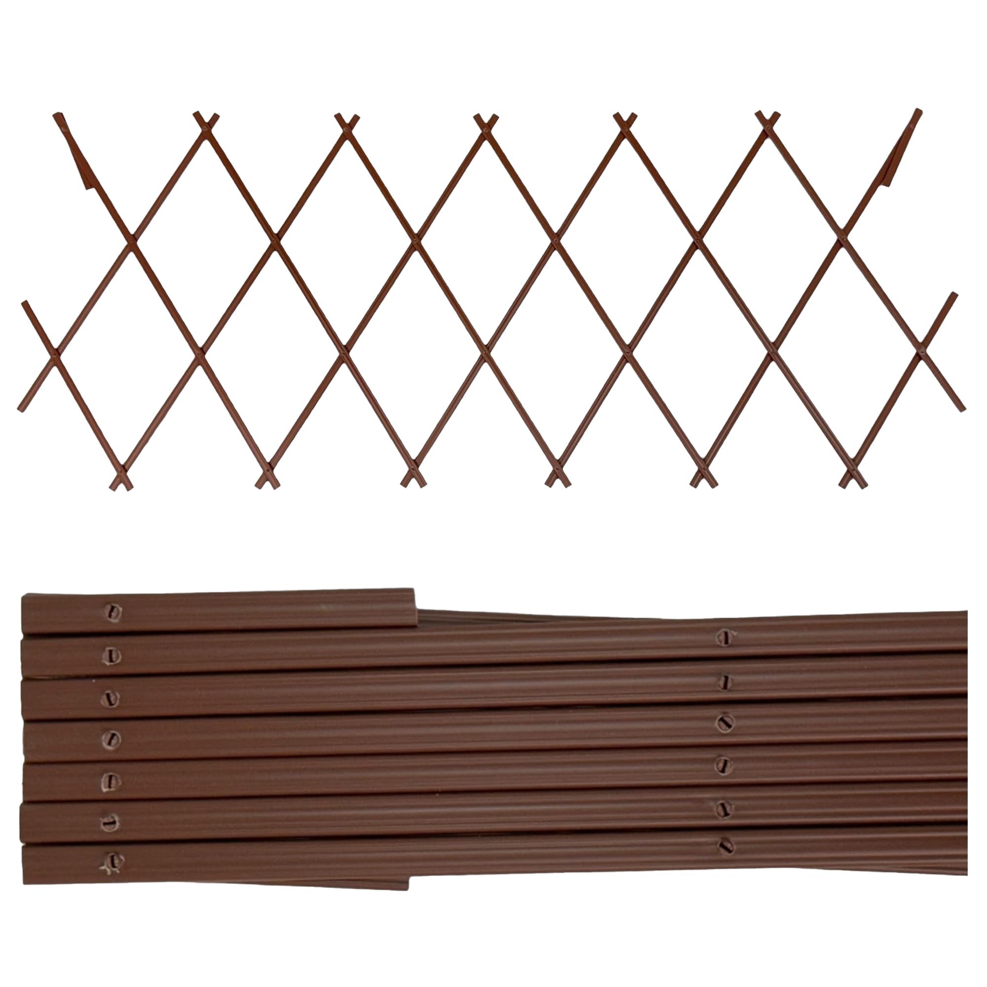 Home Hack Garden Trellis Plastic Expanding Trellis Plant Support Fence Panel Wall Decor Hanging Frame Garden Patio Indoor Outdoor for Climbing Plants Decoration (Pack of 1, Terracotta 120x180cm)