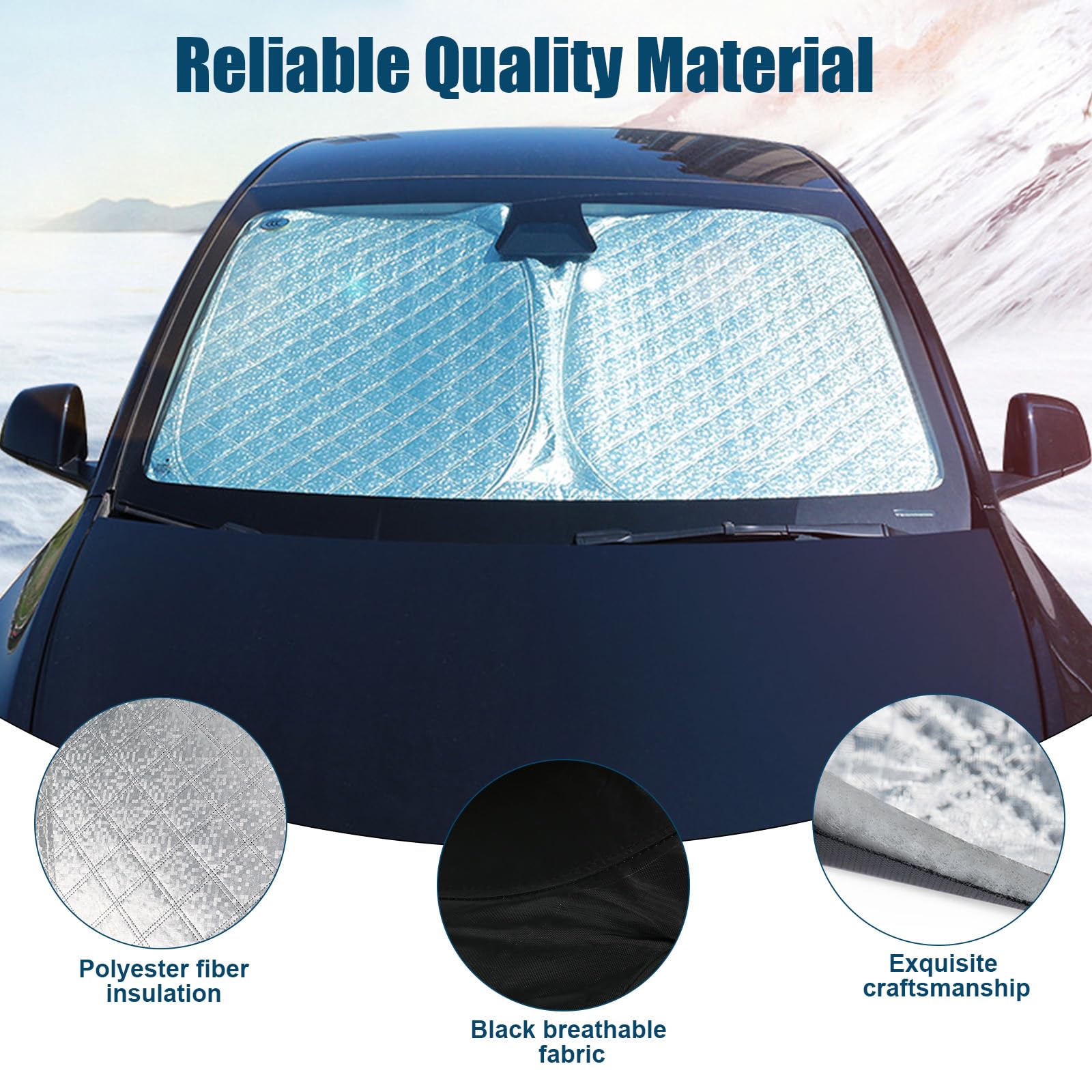 Parasole Auto Parabrezza Interno per Fiat 500X 2015-2026, Parasole per Parabrezza Anteriore, Pieghevole Blocca i Raggi UV Sun Visor Protector