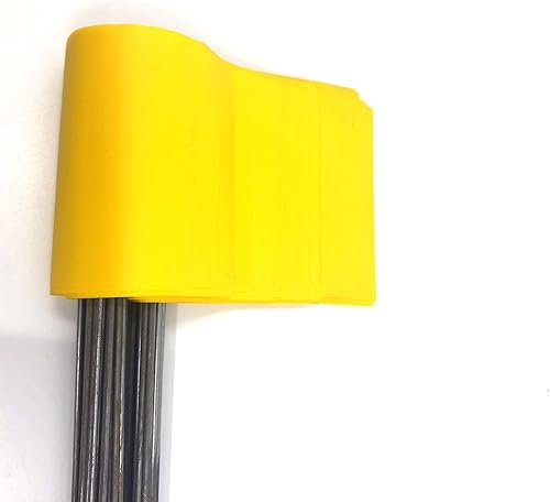 Vista 16 de Swanson Tool Co FOR15100 Banderas de marcado de 2.5 x 3.5 pulgadas con varillas de alambre de 15 pulgadas, naranja, paquete de 100