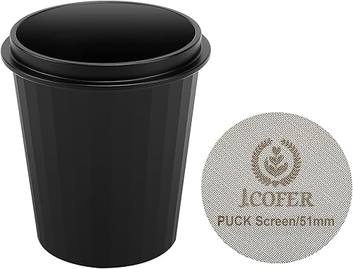 IKAPE Pantalla de disco de espresso de 2.008 in, portafiltros de café profesional reutilizable para máquina de café expreso, portafiltro desnudo sin