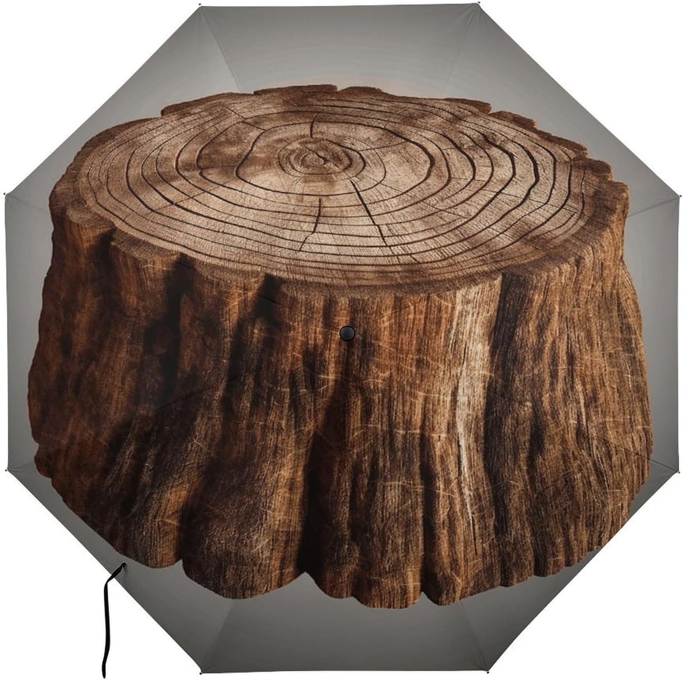 Stump of Oak Tree Umbrella Extra Large Folding, Travel Umbrella Windproof, Compact, Golf Umbrella With Unique Patterns, Fashionable And Beautiful for Men And Women.
