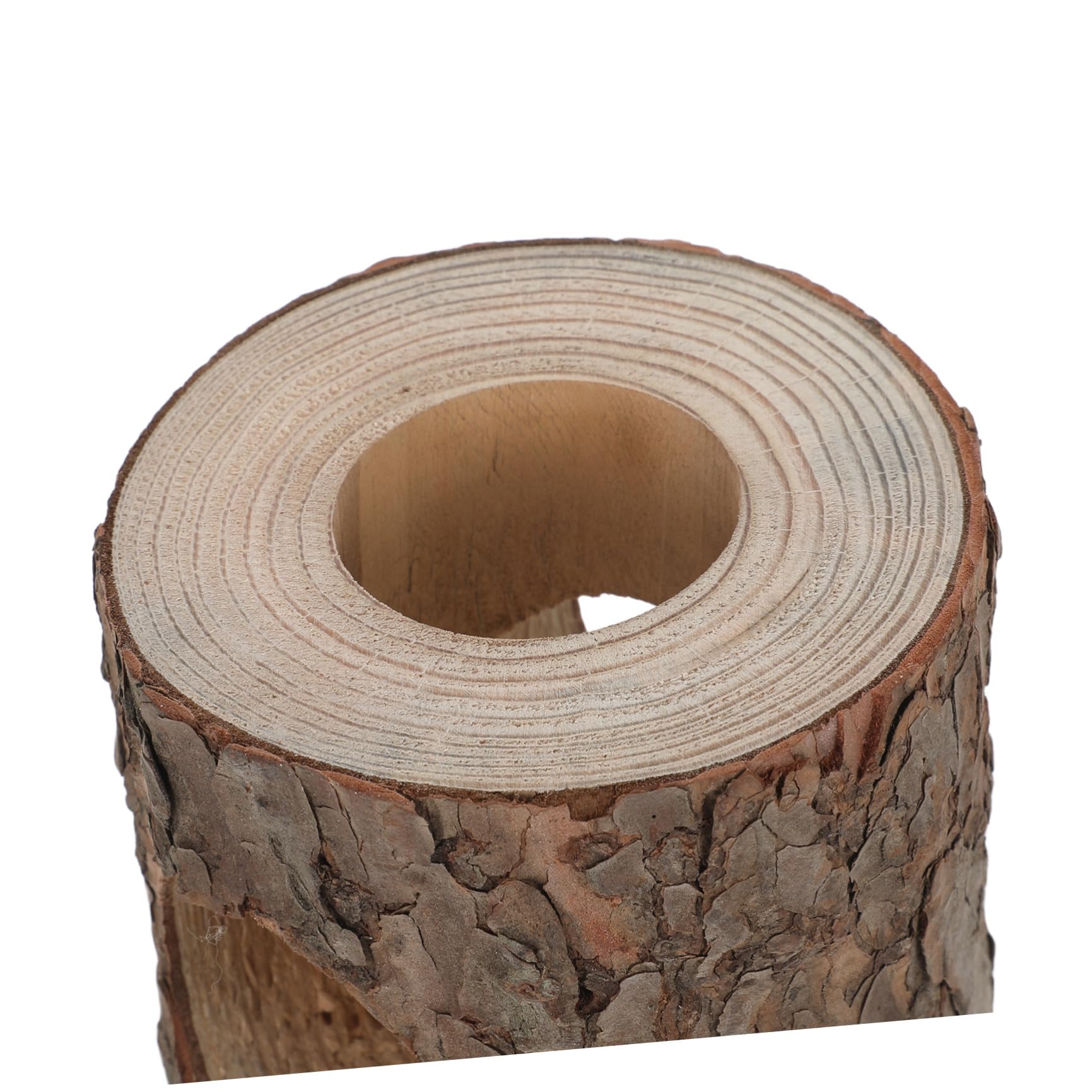 Genérico Cueva Escondite para Reptiles y Peces en Madera de Pino Natural, Tronco Hueco de 20 Cm de Ancho y 7 Cm de Alto, Superficie Lisa y Fácil Mantenimiento para Terrarios y Acuarios