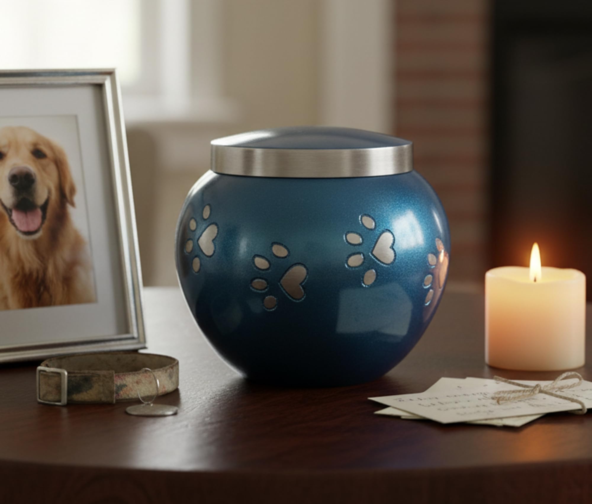 eSplanade cremazione urna commemorativa Container Jar pot per animali domestici cani/gatti/| per animali domestici Ash rimane | ottone Urns | metal Urns | Burial Urns