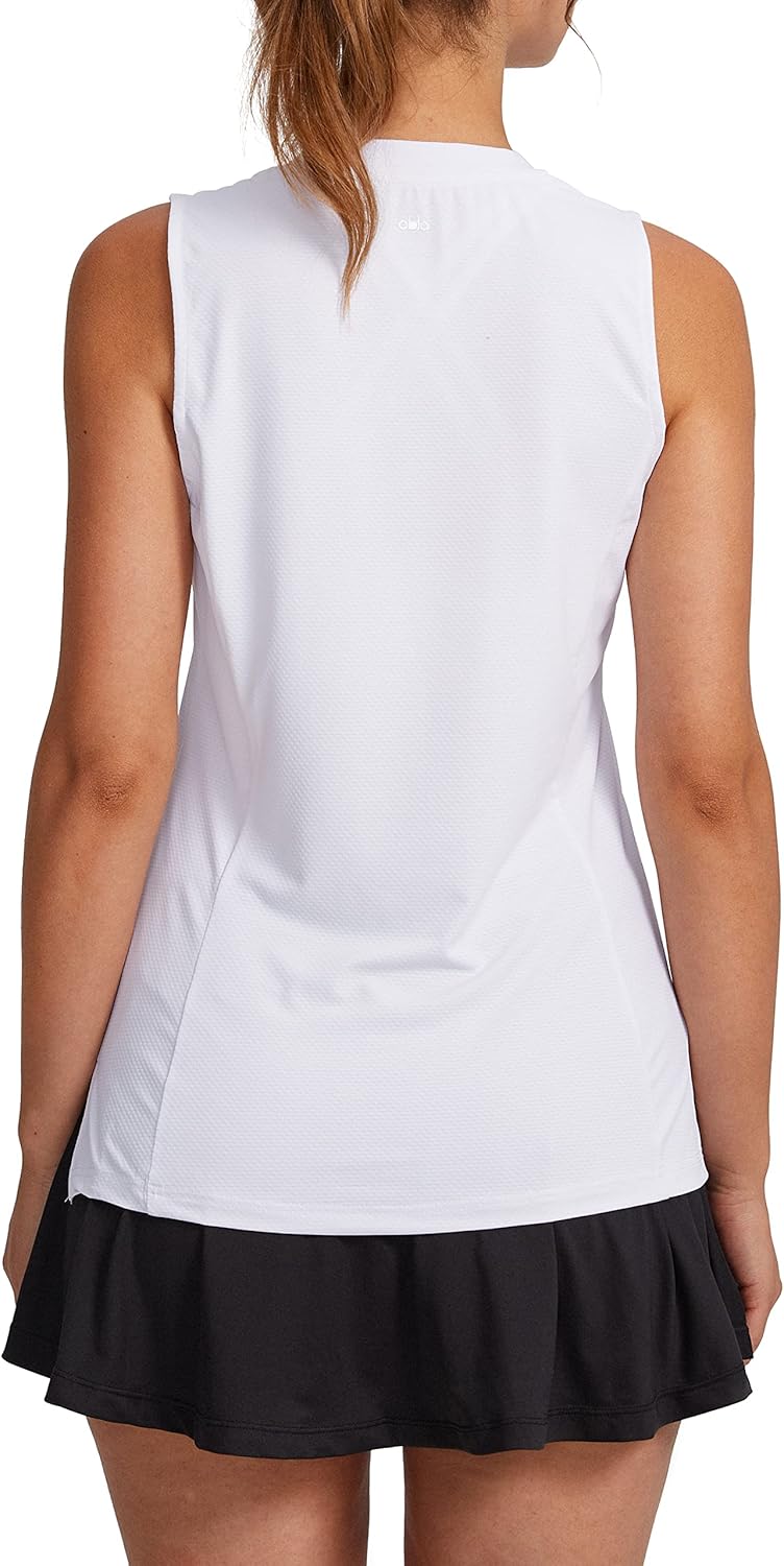 Obla Women's Sleeveless Golf Shirt V-Neck Lightweight Quick Dry Tennis Tank Tops Polo Shirts for Women - Image 3
