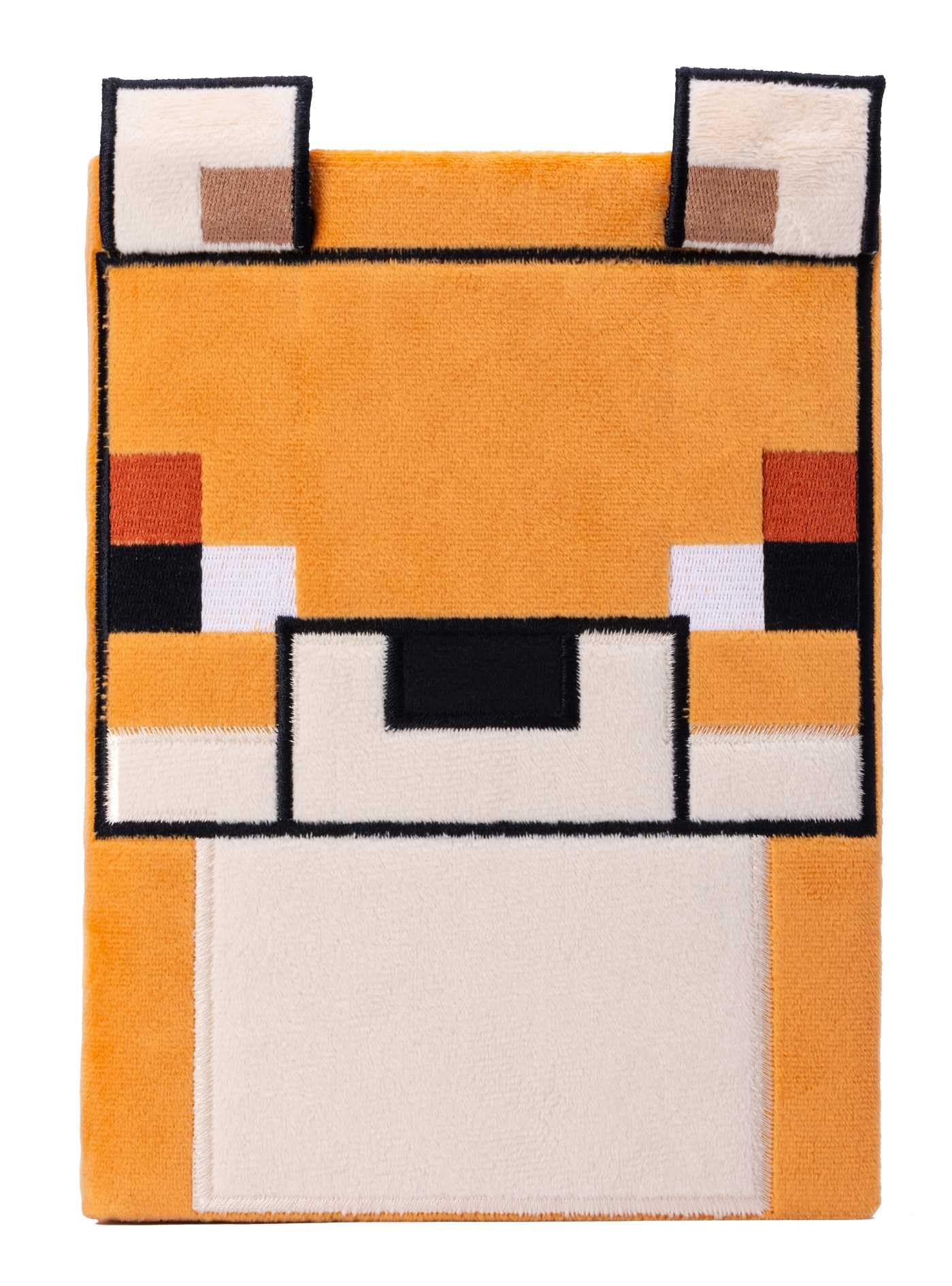 Journal en peluche Minecraft renard doté d'une couverture douce et pages lignées