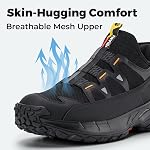 FitVille Extra Wide Sneakers for Men Slip-on Shoes for Men Soft Comfortable Mens Wide Running Shoe Slip Resistant Hiking Walking Shoes with Arch Support & Wide Toe Box - Lugmax V5