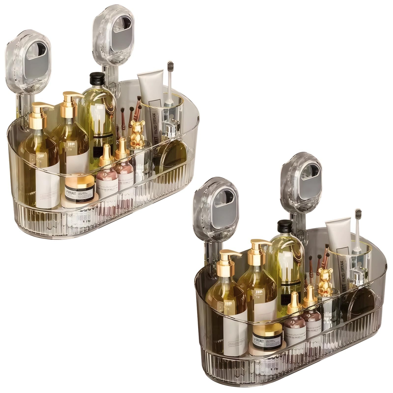 Ensemble de rangement de douche amovible organisateur de salle de bain sans trou
