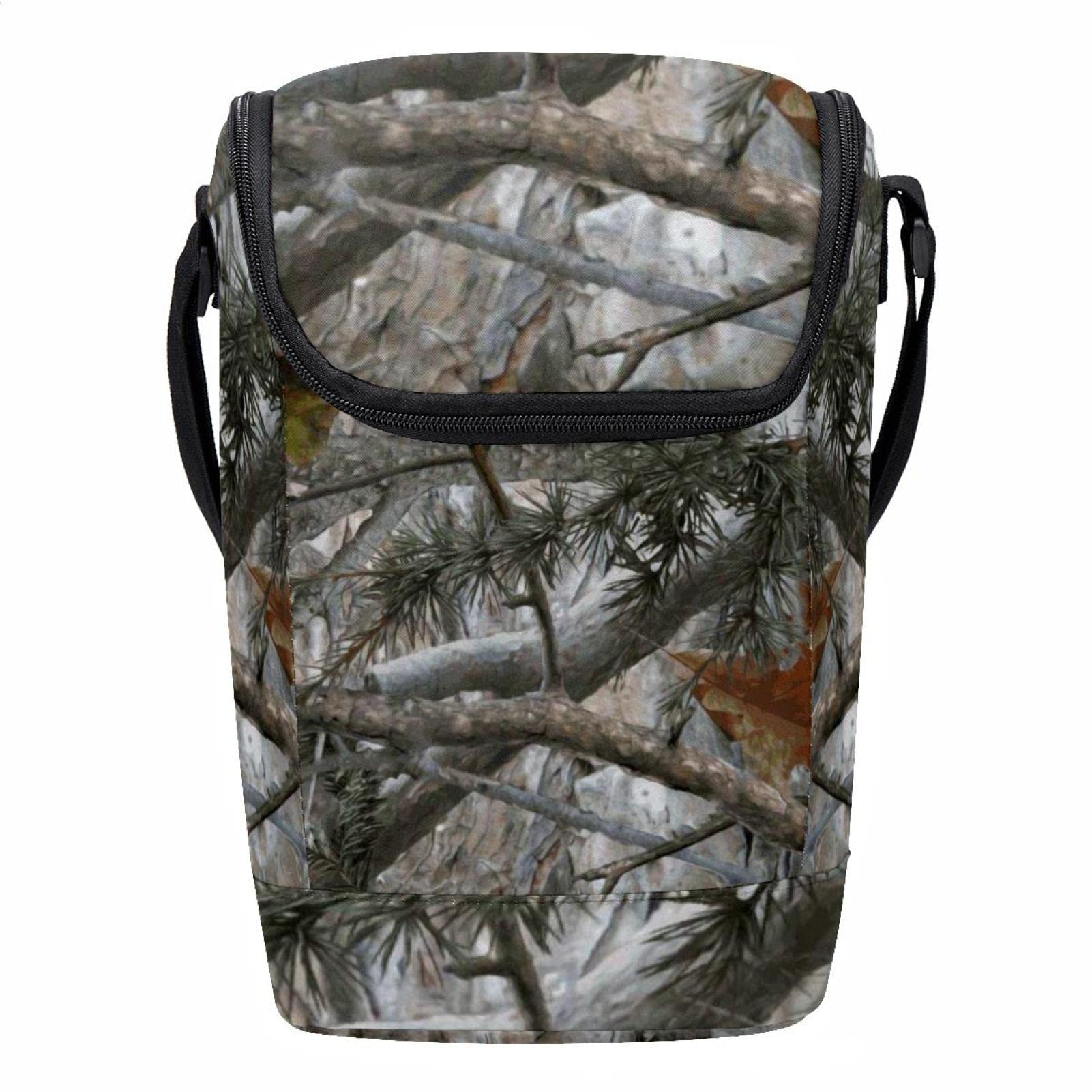 Lonchera de camuflaje de la selva con cremallera para oficina y exteriores