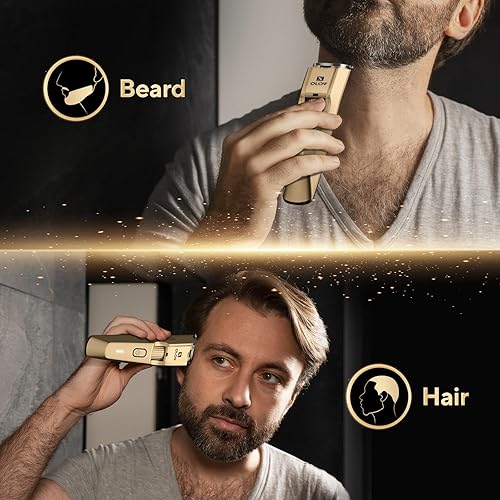 Miniatura 5 de Cortadora de barba para hombre, todo en uno, con esfera de precisión, peluquería facial de alta calidad, ajuste ajustable de 20 longitudes, base de