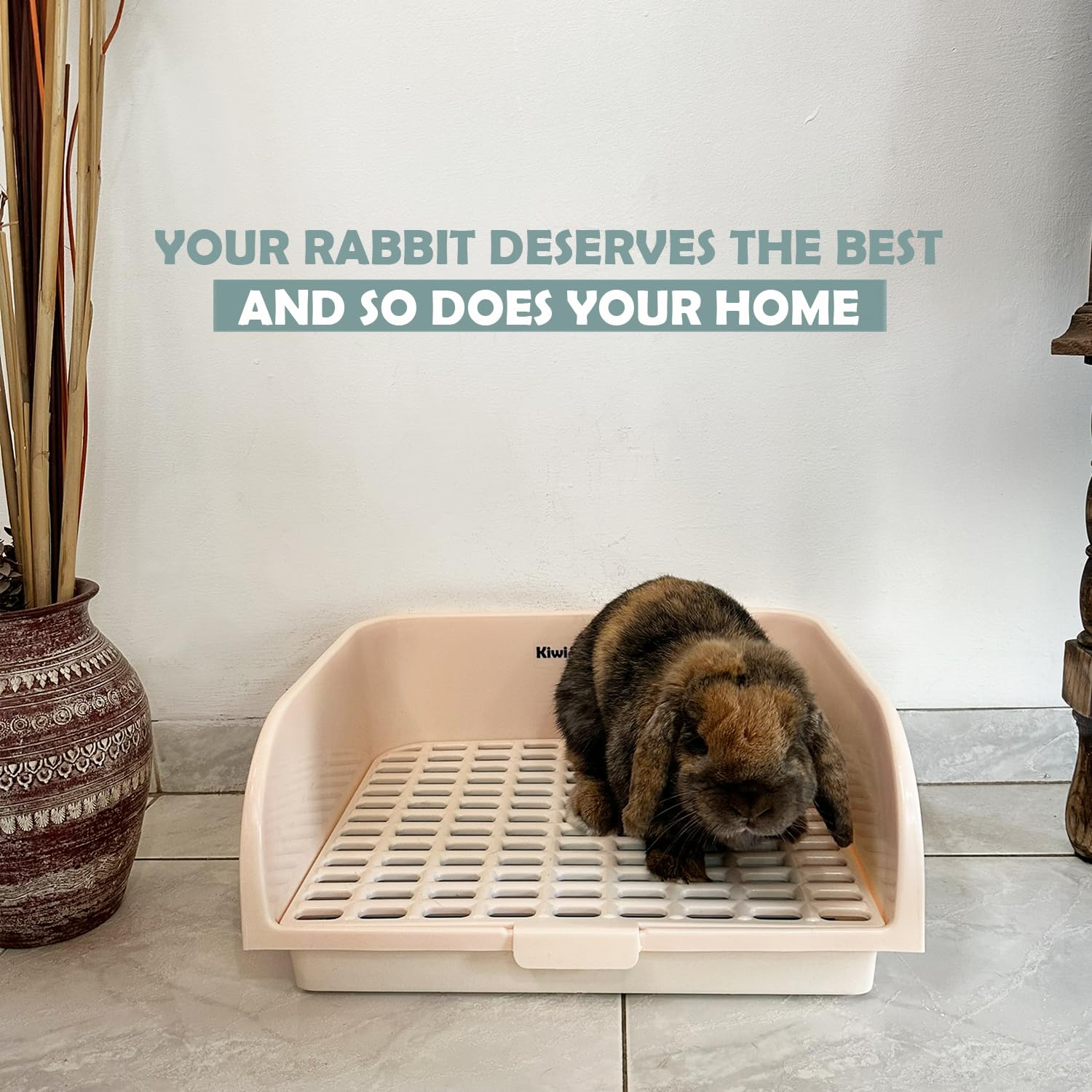 Rabbit Litter Box - Extra Large Bunny Litter Box, Easy to Clean and Disassemble, Prevents Odors and Stains. Training Toilet Pan for Guinea Pig, Hamster, Kitty, Ferret, Galesaur,Chinchilla - image 8