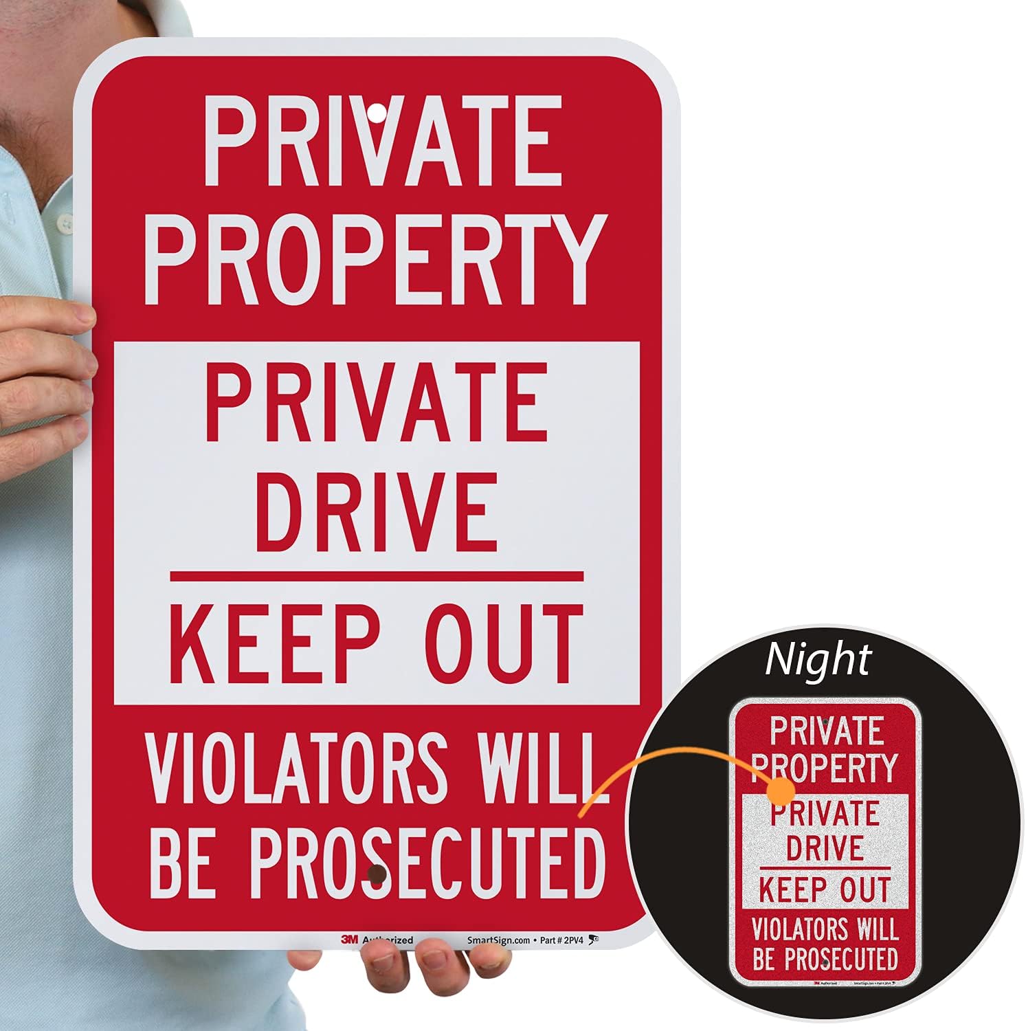 Blасk Frіdау - 50% оƒƒ SmartSign Private Drive Sign, Private Property Sign, 12 x 18 Inches 3M Engineer Grade Reflective Aluminum, Weather Resistant
