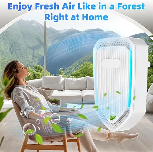Miniatura 8 de Purificador de aire enchufable, ionizador de aire para el hogar, ambientador silencioso para cocina, dormitorio, oficina, mini limpiador de aire