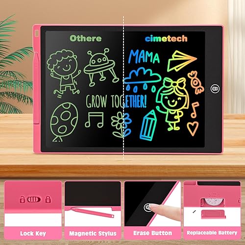 Miniatura 19 de cimetech Tableta de escritura LCD para niños, 12 pulgadas, color negro