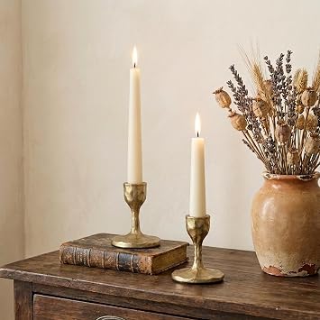Antique Brass Candlestick Holders Cast Iron Taper Candle Holder